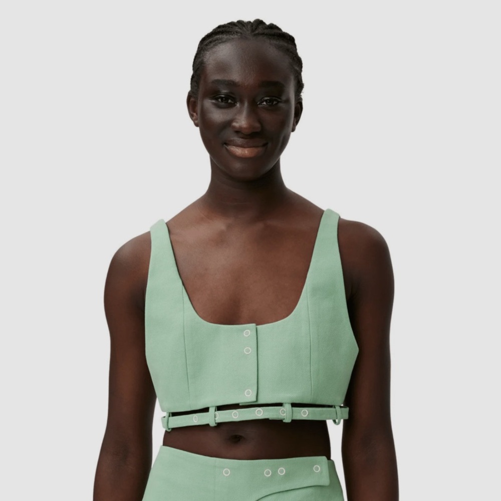 GANNI Suiting Crop Top 38